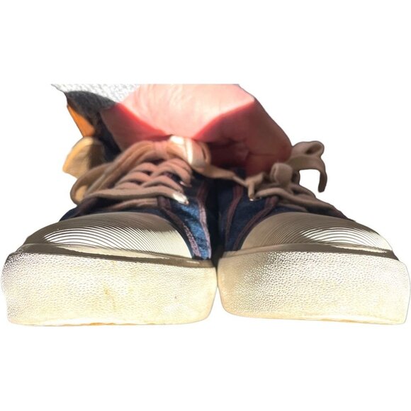 Vintage Nike Denim Sneakers With Cream Laces & Brown Trim - Casual Retro Style 9 - Picture 4 of 12